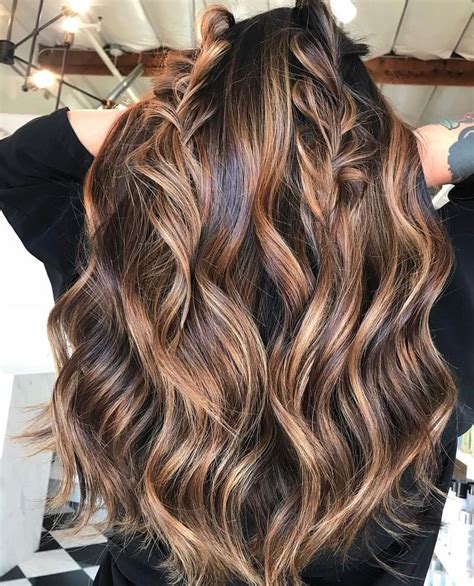 blonde balayage for brunettes|brunette hair with caramel balayage.